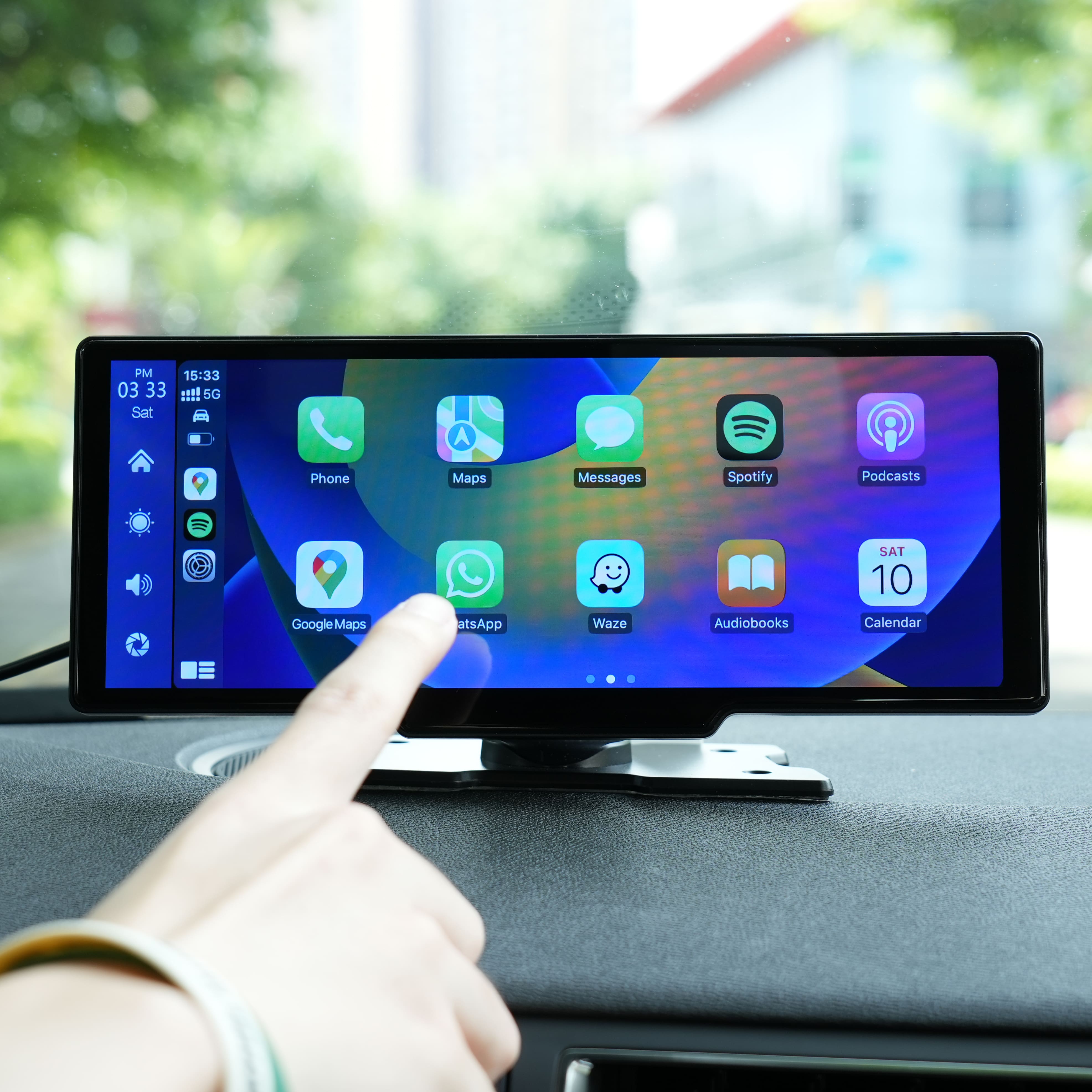 NavigateLux™ - Luxe CarPlay-Breedbeeld - 26 CM - Apple & Android