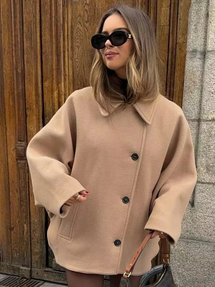 Dianna Jas | Stijlvolle oversized tussenjas met omgevouwen kraag voor dames