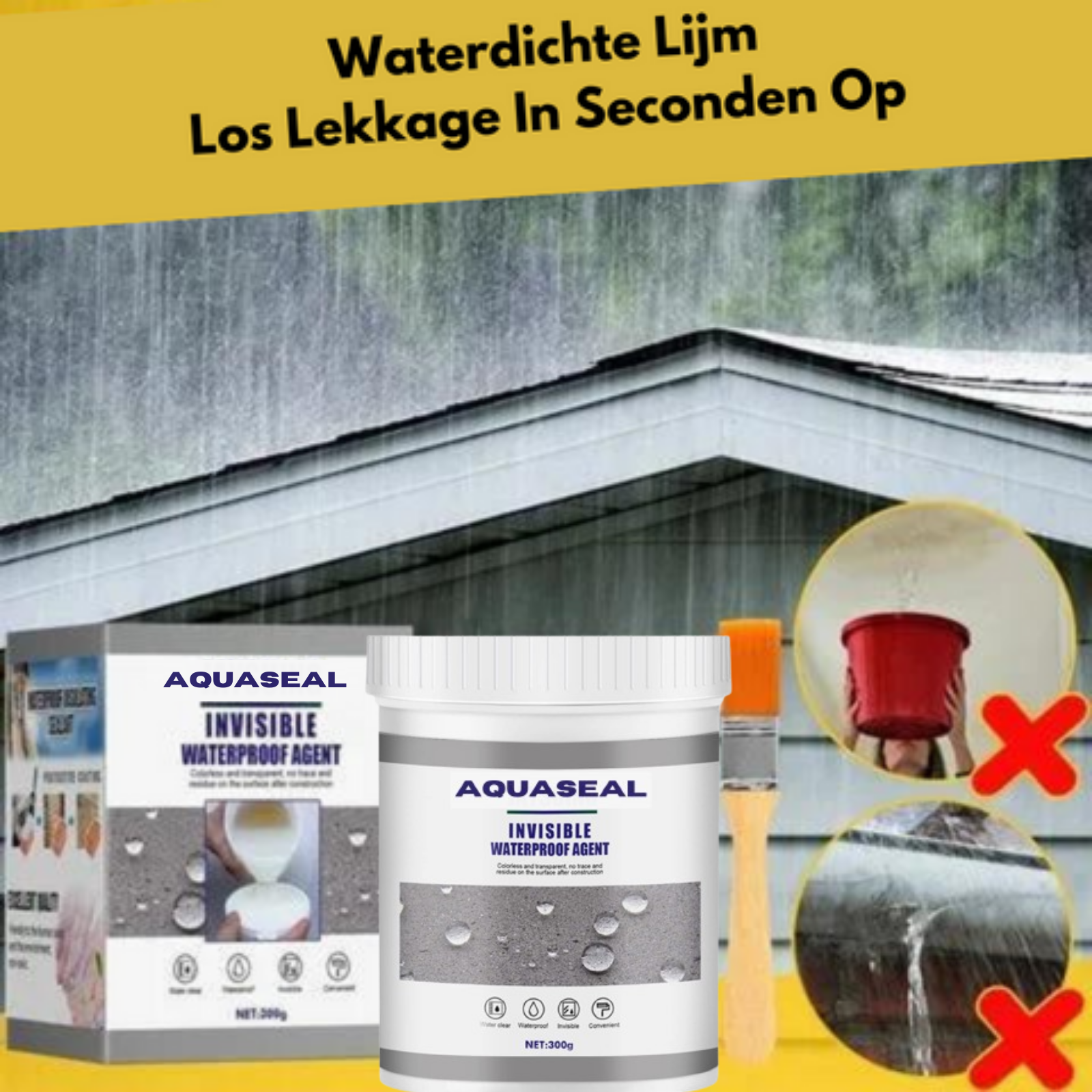 AquaSeal - Waterdichte lijm verwijdert lekken in een paar seconden | 1+1 GRATIS!