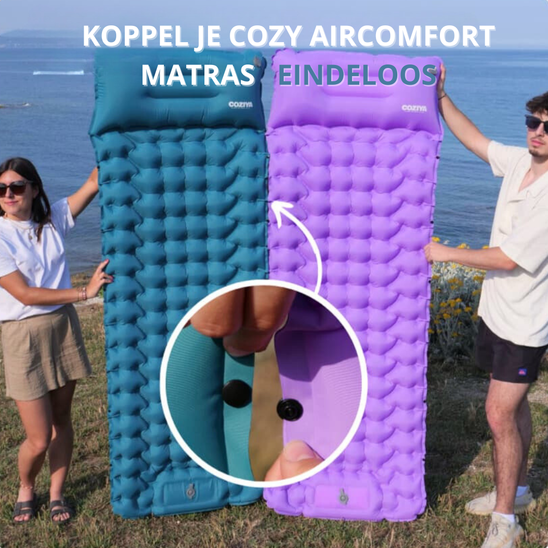 Gezellig AirComfort | Buitenmatras met geïntegreerde pomp!